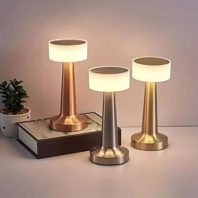 Portable rechargeable LED table lamp with touch sensor dimming function