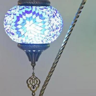 Turkish style handmade gooseneck mosaic table lamp bedroom decorative lamp, three colors