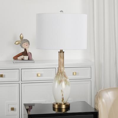 White and gold modern hand blown glass lamp table lamp bedroom